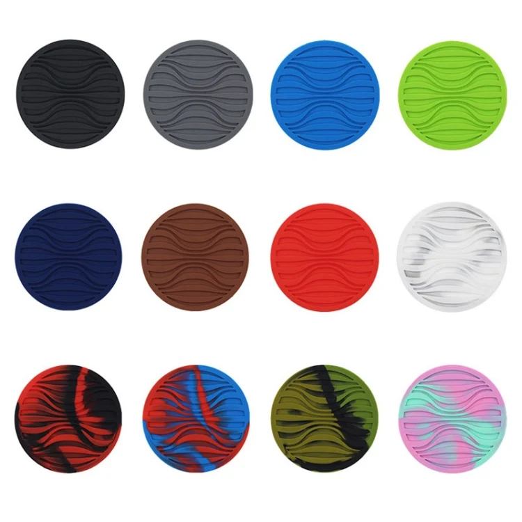 TBD06044906_B2.webp 10x0.5cm Round Silicone Coaster Non-Slip Wave Mug Heat Insulation Cushion Drainage Coffee And Tea Coaster - Image 3