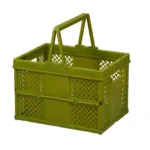Stacking Folding Storage Baskets Home Kitchen Storage Bin Organizer With Handle
