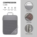 6 In 1 Compression Mesh Travel Cubes Clothes Underwear Packing Bags - Image 2