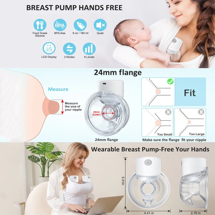 TBD06044938_B3.webp S12 LCD Screen Smart Large Capacity Portable Wearable Silent Electric Breast Pump - Image 4