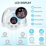 S12 LCD Screen Smart Large Capacity Portable Wearable Silent Electric Breast Pump - Image 5