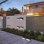 Solar Burst Red Blue Roadblock Lamp Construction Signal Lights Garden Decoration Courtyard Wall Lamp - Image 12