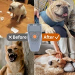 Dual Ultrasonic Repeller Pet Stop Barker With Mobile Power Supply Flashing Lighting Horn Function - Image 8