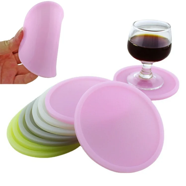 TBD06044945_B1.webp Round Luminous Silicone Coaster Thermal Insulation Cushion Anti-Scald Glowing Coffee Coasters - Image 2