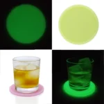 Round Luminous Silicone Coaster Thermal Insulation Cushion Anti-Scald Glowing Coffee Coasters - Image 4