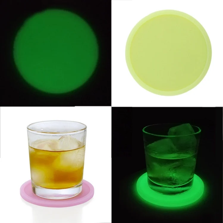 TBD06044945_B3.webp Round Luminous Silicone Coaster Thermal Insulation Cushion Anti-Scald Glowing Coffee Coasters - Image 4