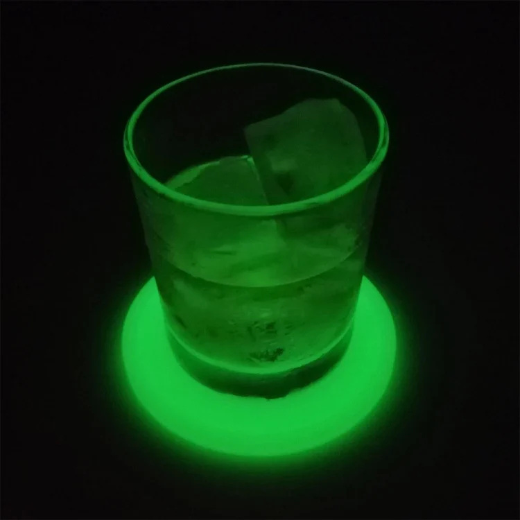TBD06044945_B4.webp Round Luminous Silicone Coaster Thermal Insulation Cushion Anti-Scald Glowing Coffee Coasters - Image 5