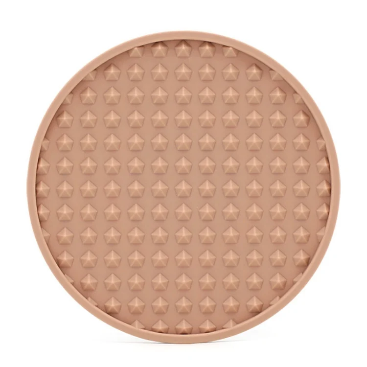 10cm Round Thickened Silicone Coaster Irregular Pyramid Shape Tea Cup Mat