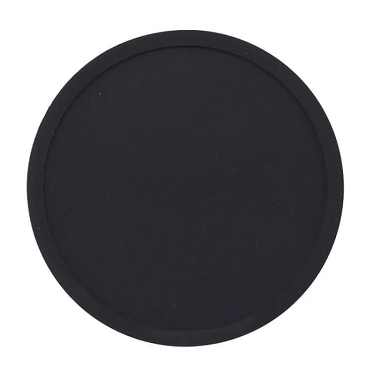 10cm Simple Round Thickened Silicone Coaster Anti-Slip Heat Insulation Anti-Scald Tea Cup Table Mat