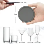 10cm Simple Round Thickened Silicone Coaster Anti-Slip Heat Insulation Anti-Scald Tea Cup Table Mat - Image 3