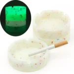 Round Silicone Luminous Ashtray Fluorescent Car Ashtray - Image 2