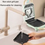 YIDPU Multifunctional Family Breakfast Maker Light Diet Sandwich Waffle Baker, CN Plug - Image 5
