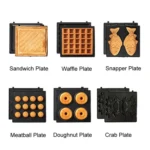 YIDPU Multifunctional Family Breakfast Maker Light Diet Sandwich Waffle Baker, CN Plug - Image 9