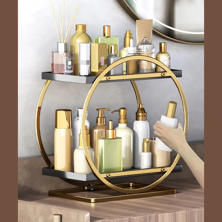 TBD06044963_B5.webp 2 Tier Cosmetic Display Tray Makeup Organizer and Storage for Dresser Bathroom - Image 6