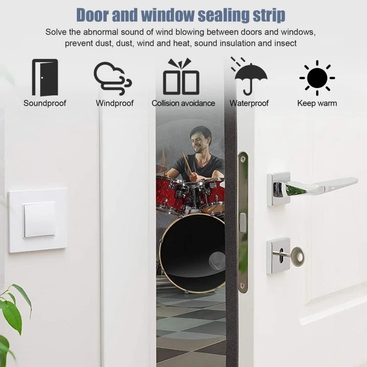 TBD06044988_B5.webp Foam Strips With Adhesive High Density Foam Closed Cell Tape Seal For Doors And Windows - Image 6