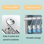 5pcs /Pack Stainless Steel Flat Clip With Hook Anti-Scratch Catch Laundry Drying Holder - Image 6