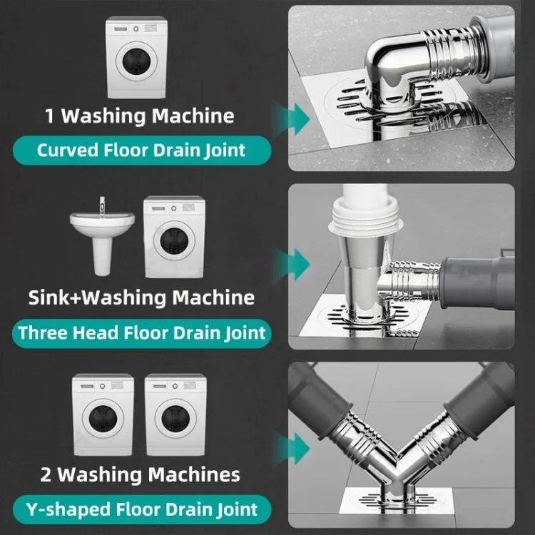 TBD06045016_B3.webp Y-shape Washing Machine Floor Drain Joint Pipe Connector - Image 4
