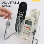 6-grid 360-degree Rotating Acrylic Remote Control Stationery Storage Box - Image 5