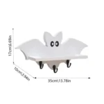 Cartoon Bat Shape Wooden Wall Mount Storage Rack Key Holder - Image 3