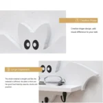 Cartoon Bat Shape Wooden Wall Mount Storage Rack Key Holder - Image 4
