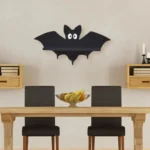 Cartoon Bat Shape Wooden Wall Mount Storage Rack Key Holder - Image 6