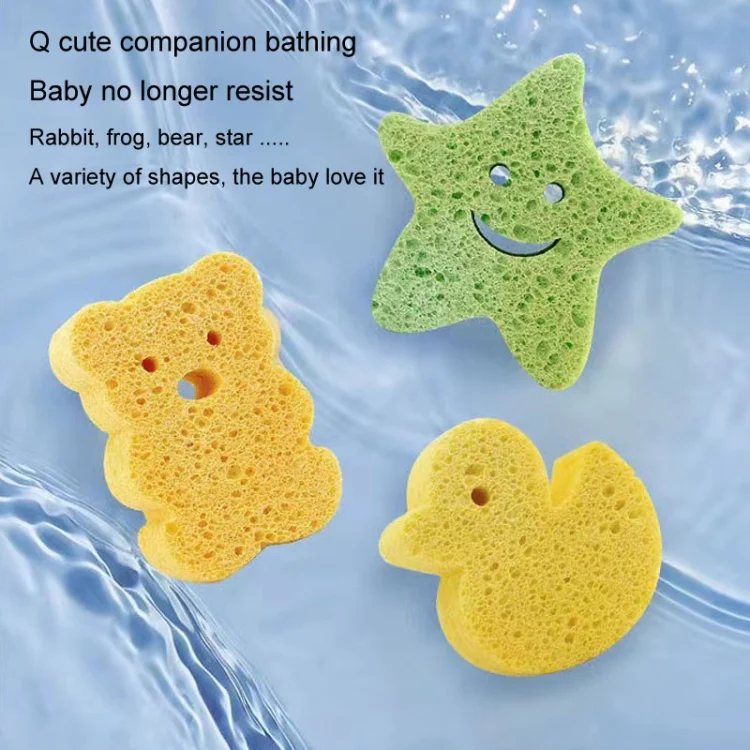 TBD06045044_B10.webp Baby Bathing Wood Pulp Sponge Cute Cartoon Soft Bath Sponge Bath Scrubber - Image 11