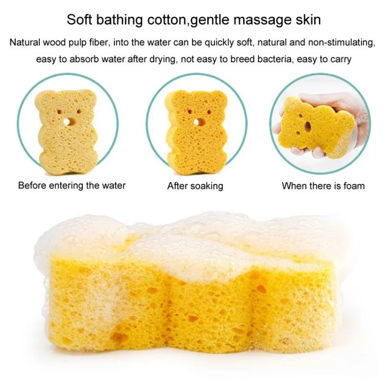 TBD06045044_B4.webp Baby Bathing Wood Pulp Sponge Cute Cartoon Soft Bath Sponge Bath Scrubber - Image 5