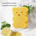 Baby Bathing Wood Pulp Sponge Cute Cartoon Soft Bath Sponge Bath Scrubber - Image 6