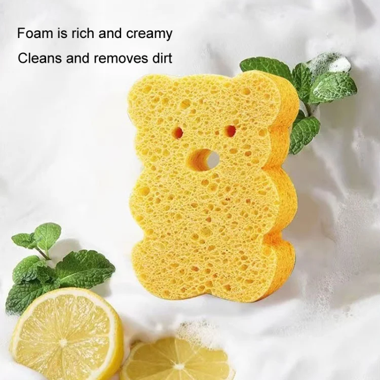 TBD06045044_B5.webp Baby Bathing Wood Pulp Sponge Cute Cartoon Soft Bath Sponge Bath Scrubber - Image 6
