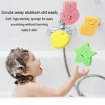 Baby Bathing Wood Pulp Sponge Cute Cartoon Soft Bath Sponge Bath Scrubber - Image 8