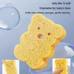 Baby Bathing Wood Pulp Sponge Cute Cartoon Soft Bath Sponge Bath Scrubber - Image 10