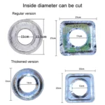 10pcs /Pack Gas Stove Oil-Proof Pad Cooktop Tinfoil Circle Kitchen Aluminum Foil Cleaning Mat - Image 3