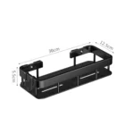 Wall-mounted Kitchen and Bathroom Storage Rack with 4 Hooks - Image 3