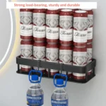 Wall-mounted Kitchen and Bathroom Storage Rack with 4 Hooks - Image 6