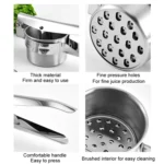 Stainless Steel Potato Press Manual Juicer Vegetable And Fruit Squeezer - Image 4