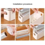 Wall-mounted Magnetic Cling Film Kitchen Paper Storage Cutter - Image 10