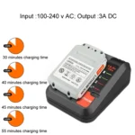For BlackDeck 14.4~20V3A Tool Lithium Battery Charger - Image 3