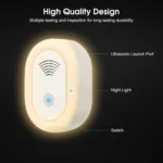 Adjustable Night Light Ultrasonic Mosquito Repeller Mini Home Electronic Mouse Repeller - Image 3