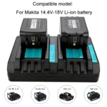For Makita DC18RC 14.4-18V Lithium Battery Dual Charger - Image 5