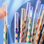 20pcs /Bag Transparent Pen Caps Pencil Sleeves Protective Pencil Tip Cap - Image 2