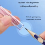 20pcs /Bag Transparent Pen Caps Pencil Sleeves Protective Pencil Tip Cap - Image 5