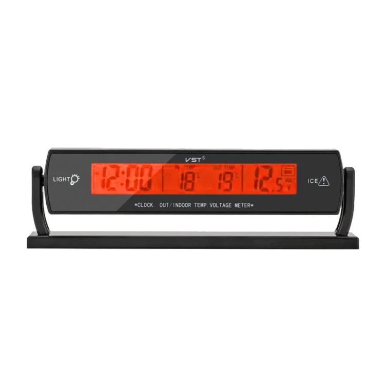 Car Digital Display Clock Luminous Electronic Thermometer Voltmeter