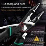 TUOSEN 9-in-1 Multifunctional Wire Stripper with Pointed Nose Cable Cutting and Crimping Tool - Image 5