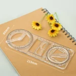 2pcs Multifunctional Drawing Ruler Function Drawing Protractor Geometric Ruler - Image 2