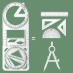 2pcs Multifunctional Drawing Ruler Function Drawing Protractor Geometric Ruler - Image 7