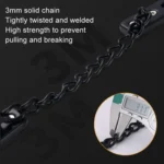 With Insurance Door Buckle Security Chain Anti-burglary Door Chain Latch Household Door Inside Reverse Lock Anti-burglary Buckle - Image 6