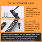 With Insurance Door Buckle Security Chain Anti-burglary Door Chain Latch Household Door Inside Reverse Lock Anti-burglary Buckle - Image 7