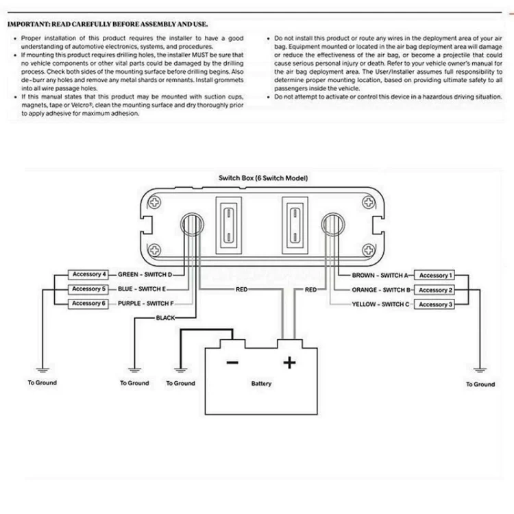 TBD06045434_B3.webp 12V Ship Car 6-digit 3PIN Switch Panel Control System With Wiring - Image 4