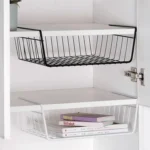 Closet Organizer Metal Shelf Kitchen Cabinet Under Hanging Shelf - Image 2