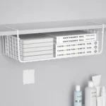 Closet Organizer Metal Shelf Kitchen Cabinet Under Hanging Shelf - Image 4